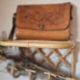 Vintage Hand-Tooled Leather Shoulder Bag