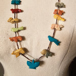 Zuni Fetish Animal Necklace – Hand-Carved Stone & Turquoise