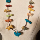 Zuni Fetish Animal Necklace – Hand-Carved Stone & Turquoise