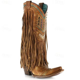 Corral Fringe Cowgirl Boots – Size 12 (Brand New in Box) missing a few tassels.