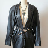 Vicky Mar 1980s Soft Leather Jacket | Made In Australia | Vintage Black Leather Jacket | Size 40