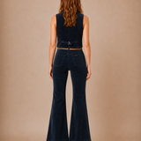 ROLLAS Womens Dallas Cord Vest Navy Blue 12/L