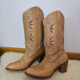 Vintage Dingo Brown Leather Cowboy Boots – Size 9.5