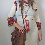 Vintage 70s Mexican Knit Dress – Size Small / Medium