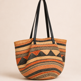 Woven Tribal Print Tote Bag