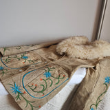 Custom Painted Sheepskin Suede Penny Lane Coat XS/S