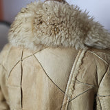 Vintage Patchwork Shearling Penny Lane Coat – Genuine Leather Sheepskin Lined tag 6.8/10