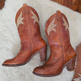 Vintage Brown Leather Western Cowboy Boots – Size 37 (USA Made)
