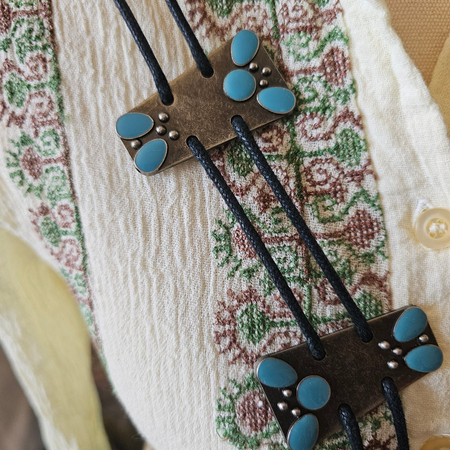 Vintage Turquoise metal Belt