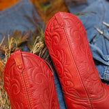 vintage red leather western boots – size 6.5 M