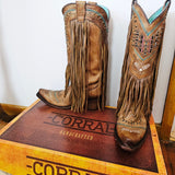 Corral Fringe Cowgirl Boots – Size 12 (Brand New in Box) missing a few tassels.