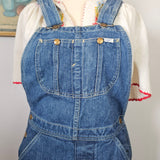 vintage lee denim overalls – classic mid wash – size 30 (best fit au 8–10)