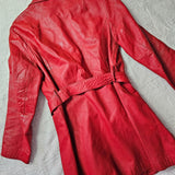 1970s Stewart Hunt Red Leather Trench – AU 10/12
