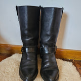 Johnny Reb Black Leather Boots size6-7.5
