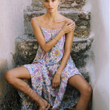 Spell Lovebird Strappy Midi Dress Chamomile size Lage