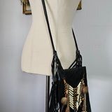 Boho Western Leather Fringe shoulder & belt Bag