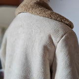 Vintage Shearling Toggle Coat – Cream M