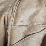 Vintage Patchwork Shearling Penny Lane Coat – Genuine Leather Sheepskin Lined tag 6.8/10