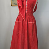 Vintage Barclay Red Pinafore Dress versatile fit