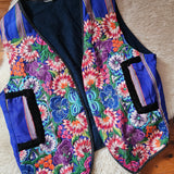 Embroidered Indian Floral Vest M