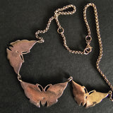 Vintage Zuni Sterling Silver & Turquoise Butterfly Necklace