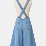 Vintage 70s Sam Young Denim Pinafore Overalls s/xs
