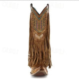 Corral Fringe Cowgirl Boots – Size 12 (Brand New in Box) missing a few tassels.