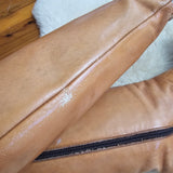 Vintage Tan Leather Tall Boots – Size 7.5