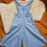 Vintage 70s Sam Young Denim Pinafore Overalls s/xs