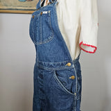 vintage lee denim overalls – classic mid wash – size 30 (best fit au 8–10)