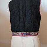 Vintage Embroidered Quilted Vest – Made in India
