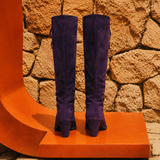 Purple Rain Lace-Up Knee-High Boots 8