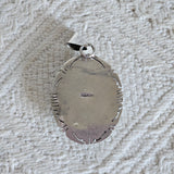 sterling silver turquoise stone pendant necklace