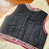 Vintage Embroidered Quilted Vest – Made in India