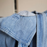 Vintage 70s Sam Young Denim Pinafore Overalls s/xs