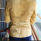 Vintage 1970s Suede Beaded Lace-Up Jacket – One of a Kind