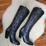 Ann Tuil Black Leather Western Boots – EU 37 / US 6.5–7 – Made in Spain