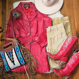 1970s Stewart Hunt Red Leather Trench – AU 10/12