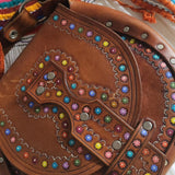 1970s Hand-Tooled Leather Bag – Hand Painted