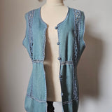 Blue Denim Crochet Vest 10-12