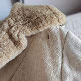Vintage Shearling Toggle Coat – Cream M
