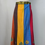 Vintage Rainbow Stripe Skirt – Made in Nepal XL