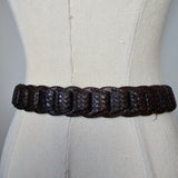 Nocona Braided Leather Belt with Removable Buckle