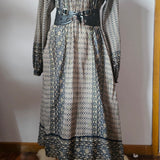 Vintage Indian Cotton Bohemian Maxi Dress 12