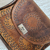 Vintage Tooled Leather Shoulder Bag