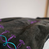 Vintage Black Purple & Tourquoise Penny Lane Coat M/L 12/14