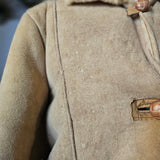 Vintage 70s/80s Genuine Sheepskin Shearling Coat – Tan & Cream