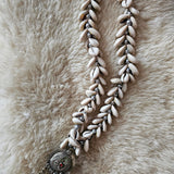 Vintage Cowrie Shell & Tribal Pendant Necklace
