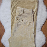 Chasing Unicorns Another Land Tan Velvet Bell Bottoms size L 12/14