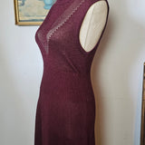 Chasing Unicorns Burgundy Knit Maxi Dress – Size M